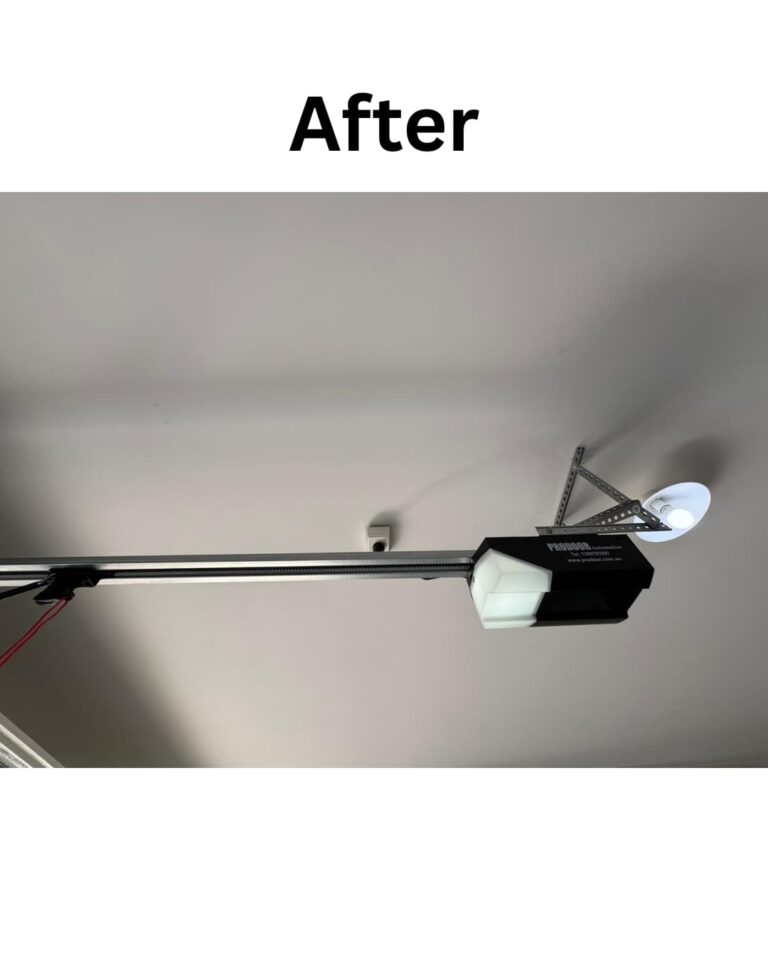 Faulty garage door motor replaced with new one
