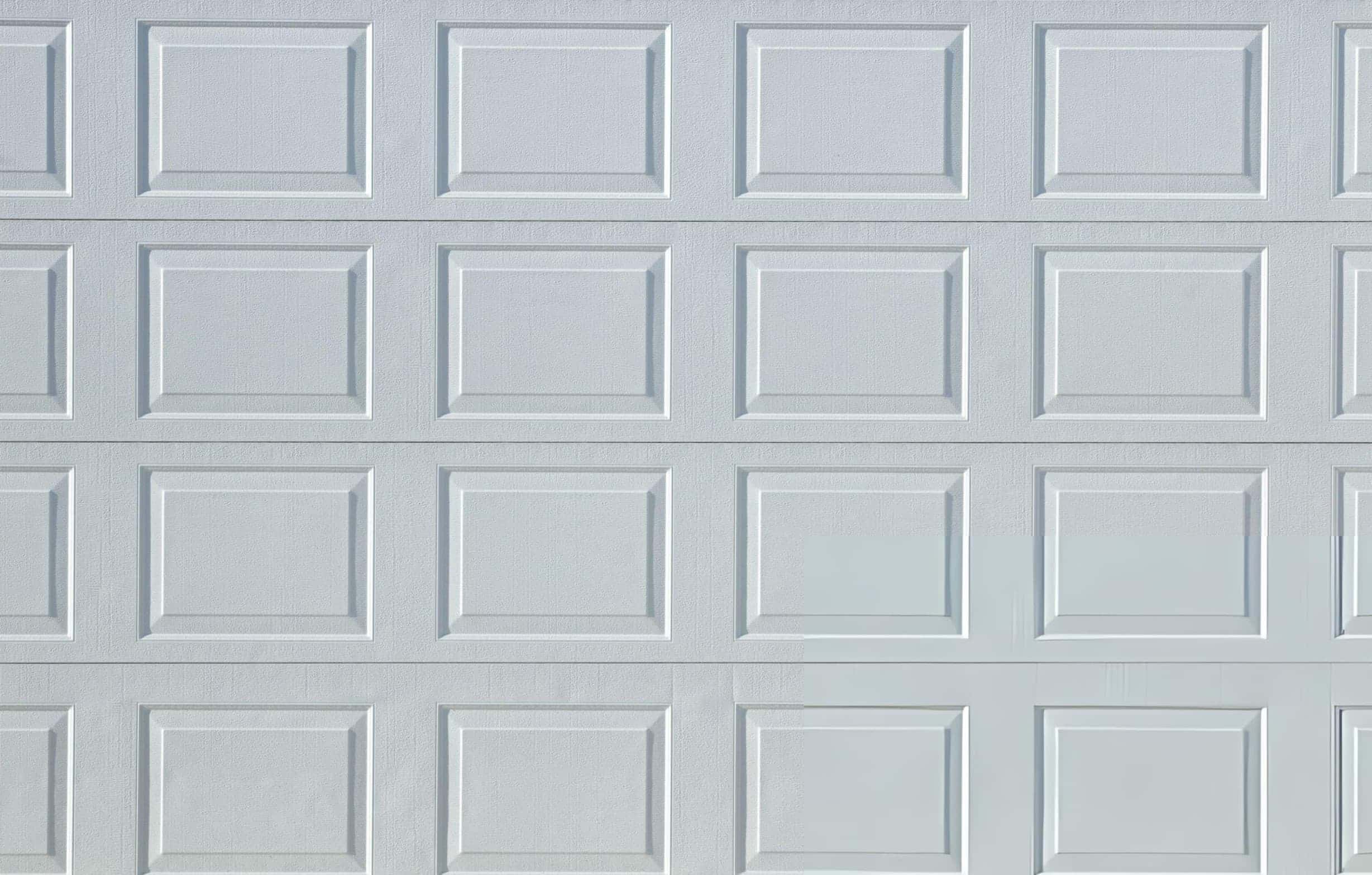 While Panel of Garage Door
