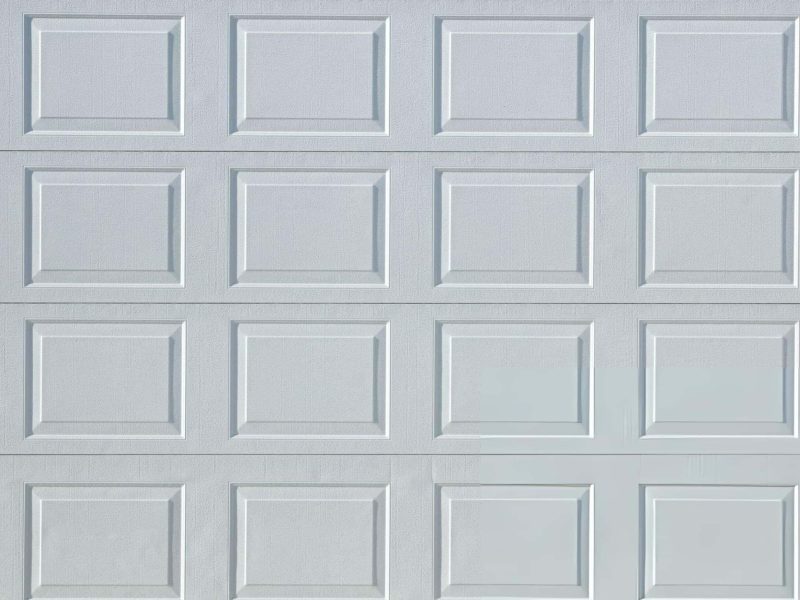While Panel of Garage Door